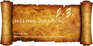 Jellinek Zoltán névjegykártya