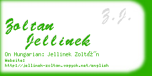 zoltan jellinek business card